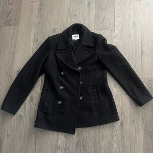 Old Navy Black Double-Breasted Pea Coat